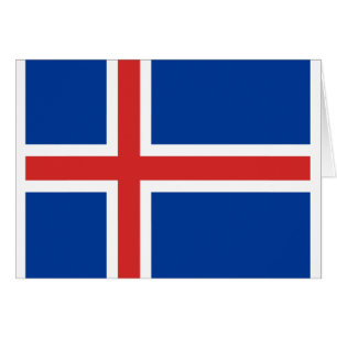 flagga island hälsningskort