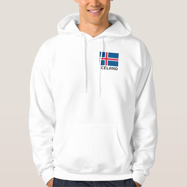 Flagga island hoodie (Framsida)