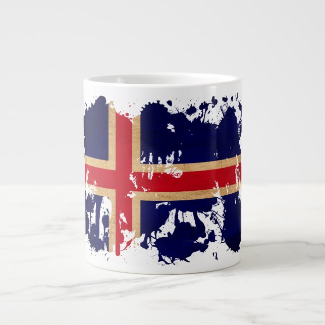 Flagga Island Jumbo Mugg (Framsidan)