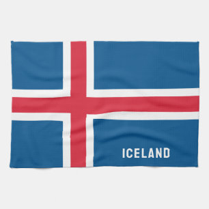 Flagga island kökshandduk