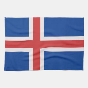 flagga island kökshandduk
