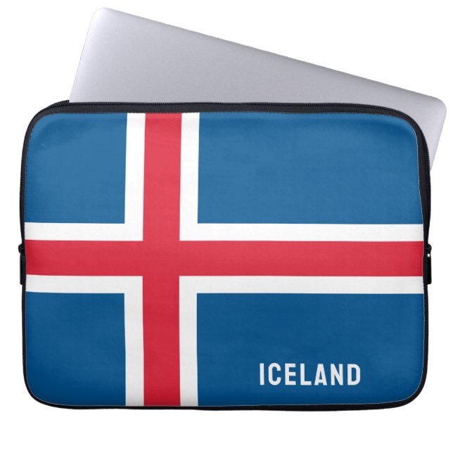 Flagga island laptop fodral (Framsidan)