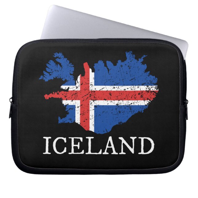Flagga island laptop fodral (Framsidan)