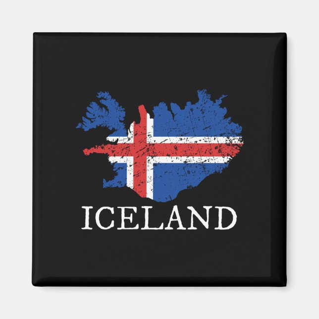 Flagga island magnet (Framsidan)
