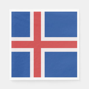 flagga island pappersservett