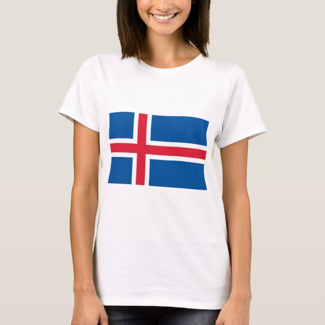Flagga island t shirt (Framsida)