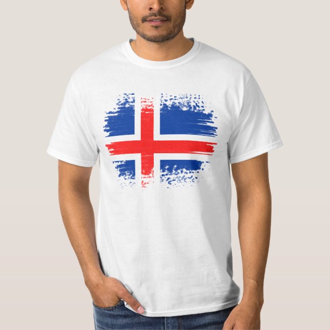 flagga island t shirt (Framsida)