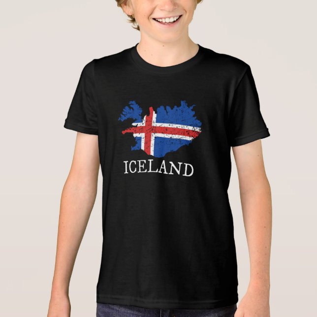Flagga island t shirt (Framsida)