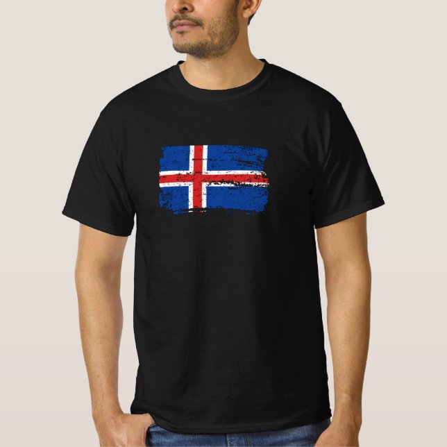 Flagga island t shirt (Framsida)