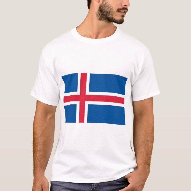 Flagga island t shirt (Framsida)