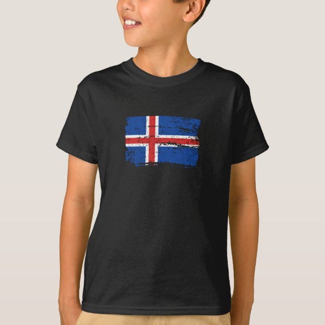 Flagga island t shirt (Framsida)