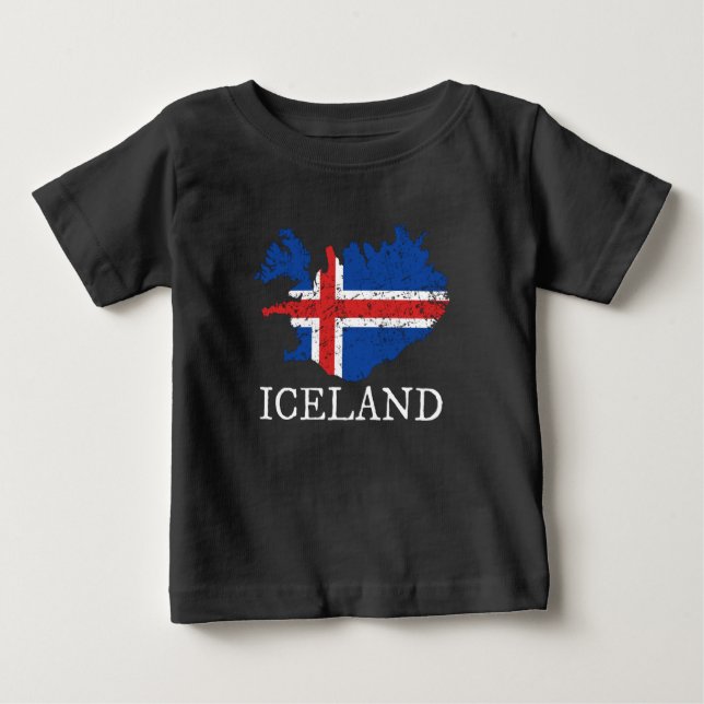 Flagga island t shirt (Framsida)