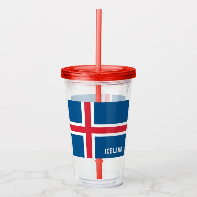 Flagga island take away mugg (Framsida)