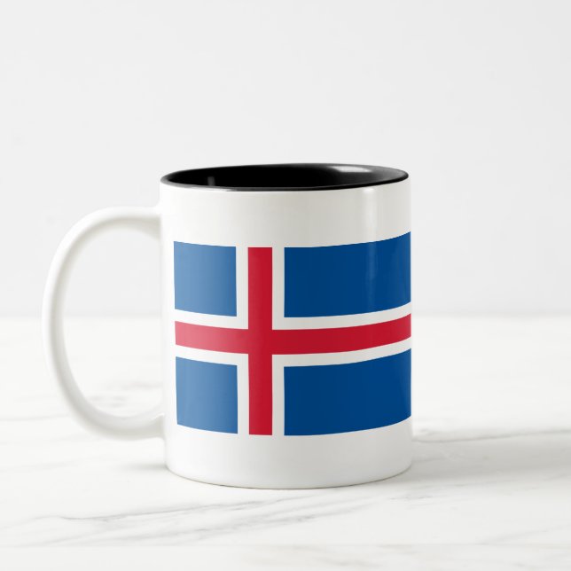 Flagga island Två-Tonad mugg (Vänster)
