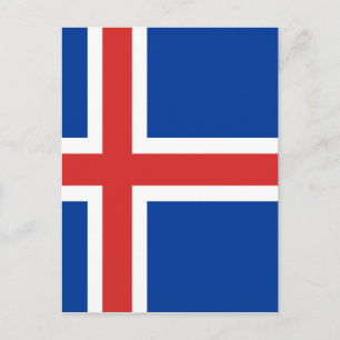 flagga island vykort