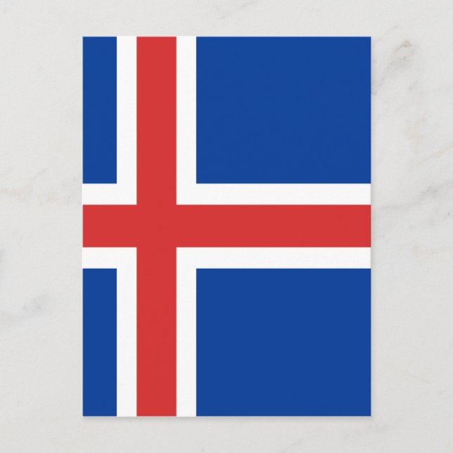 flagga island vykort (Framsida)