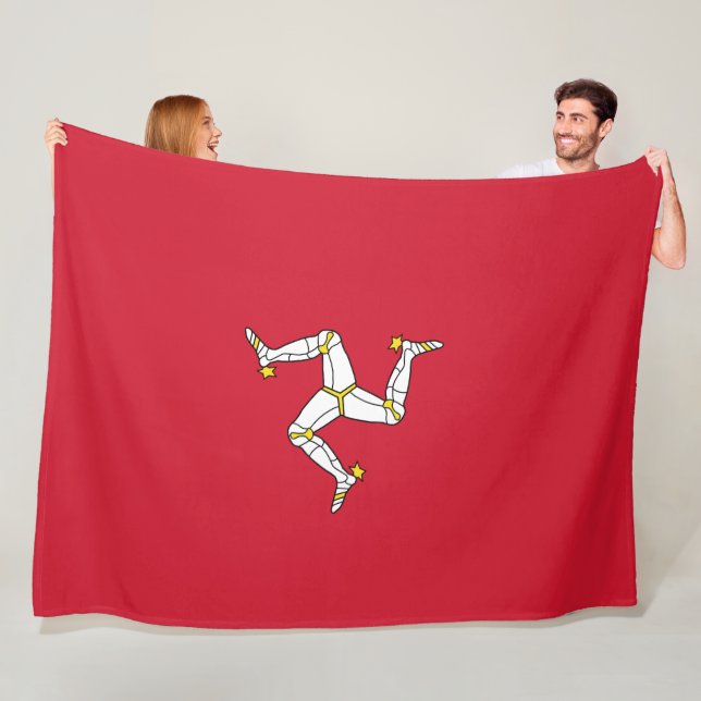 Flagga Isle of Man Fleecefilt (På plats)