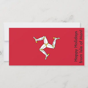 Flagga Isle of Man, Glad helg från Förenade kungar Julkort