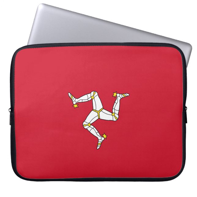 Flagga Isle of Man Laptop Fodral (Framsidan)