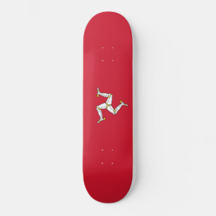 Flagga Isle of Man Mini Skateboard Bräda 18,5 Cm