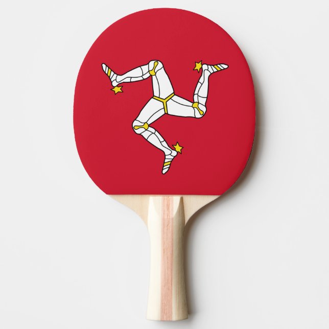Flagga Isle of Man Ping Pong Paddle Pingisracket (Framsidan)