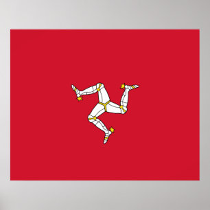 Flagga Isle of Man Poster