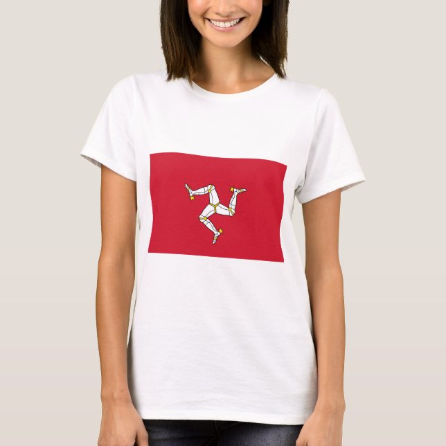 Flagga Isle of Man T Shirt (Framsida)