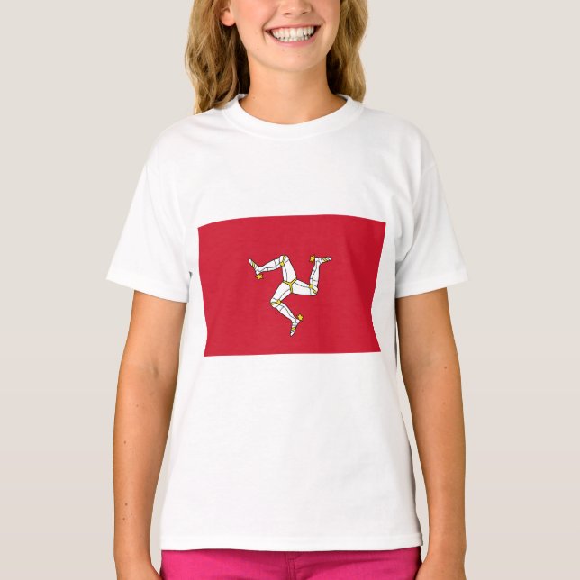 Flagga Isle of Man T Shirt (Framsida)