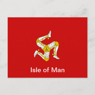 Flagga Isle of Man Vykort