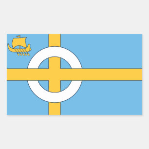 Flagga Isle of Skye, SCOTLAND Rektangulärt Klistermärke