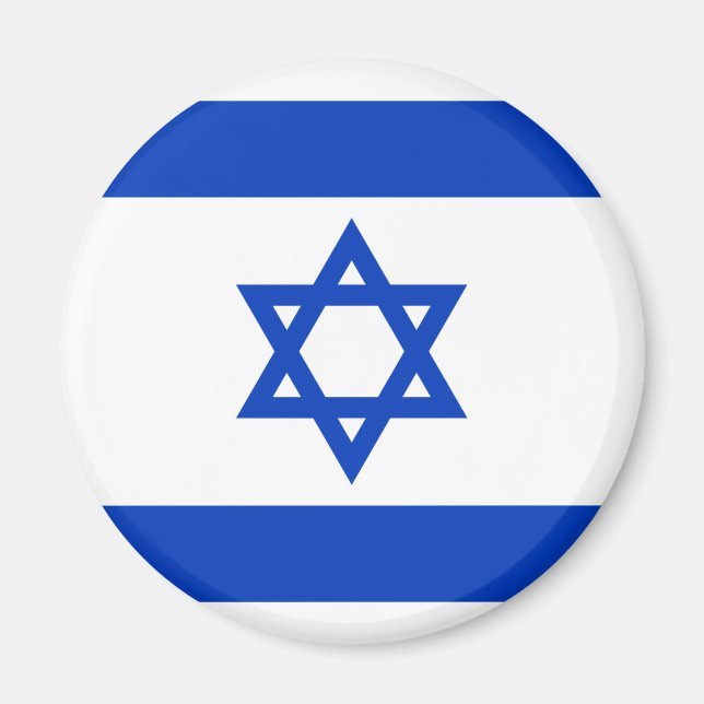 Flagga Israel - ד ג ל י ש ר א Magnet (Framsidan)