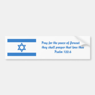 Flagga Israel Bildekal