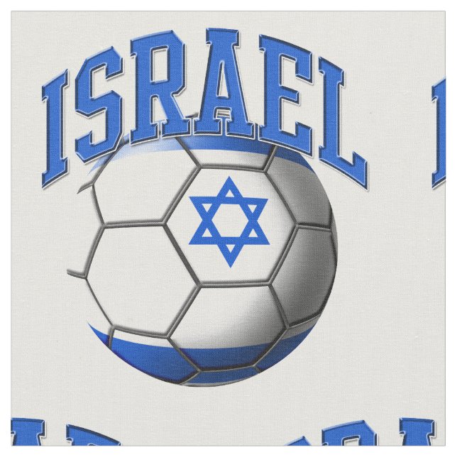 Flagga Israel Soccer Ball Tyg (Närbild)