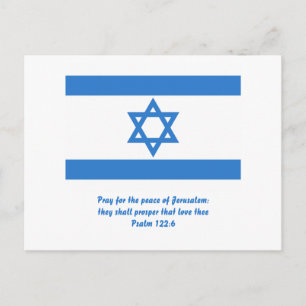 Flagga Israel Vykort