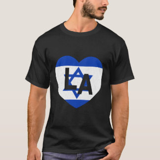 Flagga Israel World Land Flagga La Los Angeles I T Shirt