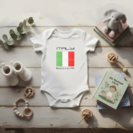Flagga Italien Baby Bodykostym T Shirt