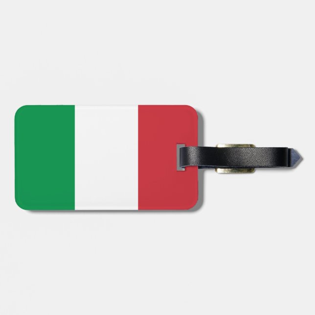 Flagga Italien Bagagebricka (Baksida Vågrät)