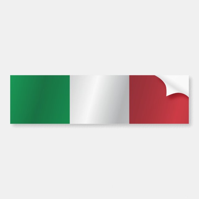 Flagga Italien Bildekal (Framsidan)