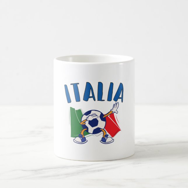 Flagga italien Dabbing Soccer Ball Kaffemugg (Center)