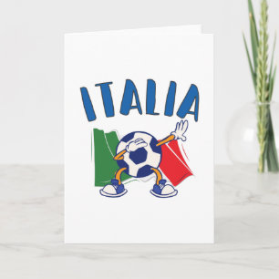 Flagga italien Dabbing Soccer Ball Kort