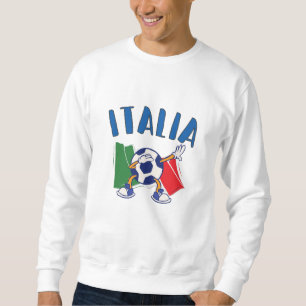 Flagga italien Dabbing Soccer Ball Lång Ärmad Tröja