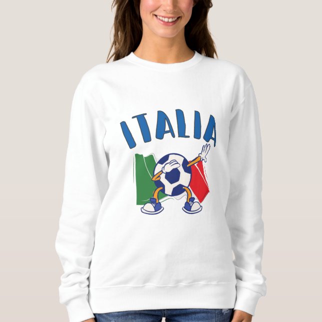 Flagga italien Dabbing Soccer Ball T Shirt (Framsida)