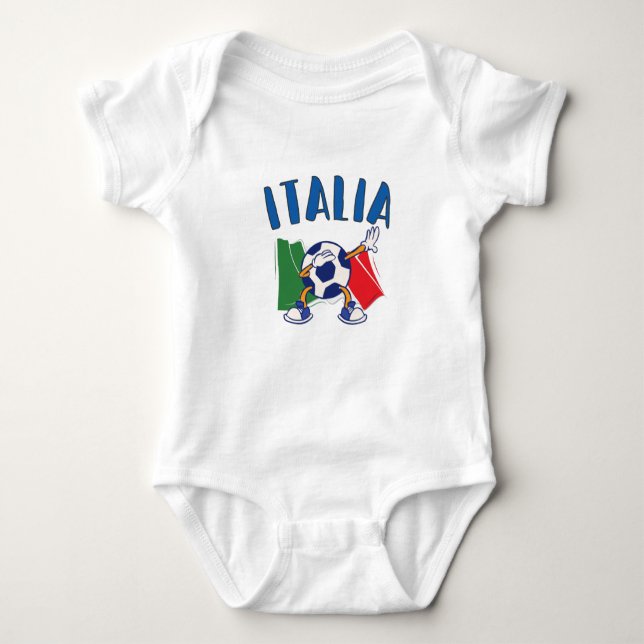 Flagga italien Dabbing Soccer Ball T Shirt (Framsida)