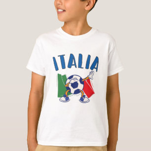 Flagga italien Dabbing Soccer Ball T Shirt