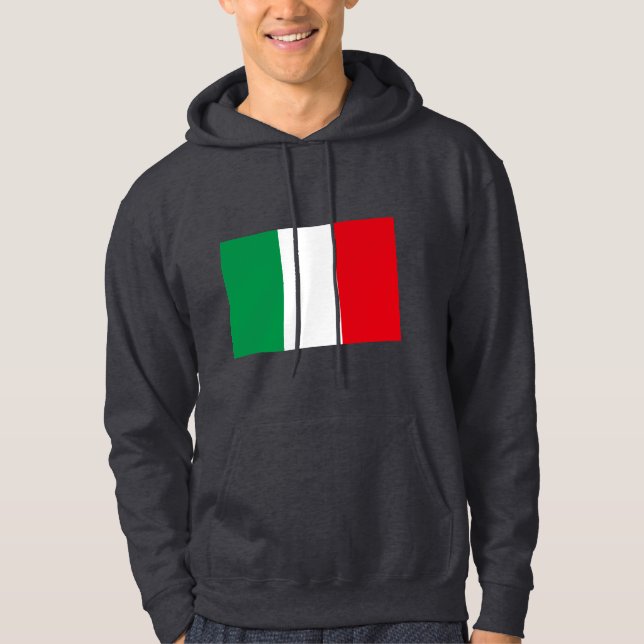 Flagga Italien Hoodie (Framsida)