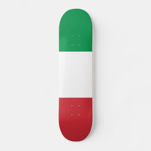 Flagga Italien Skateboard Bräda 20 Cm (Framsida)