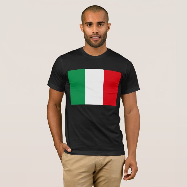 Flagga Italien T Shirt (Hel framsida)