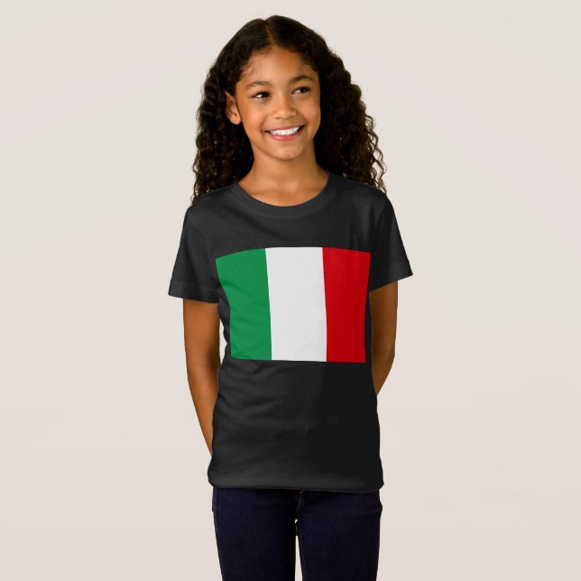 Flagga Italien T Shirt (Hel framsida)