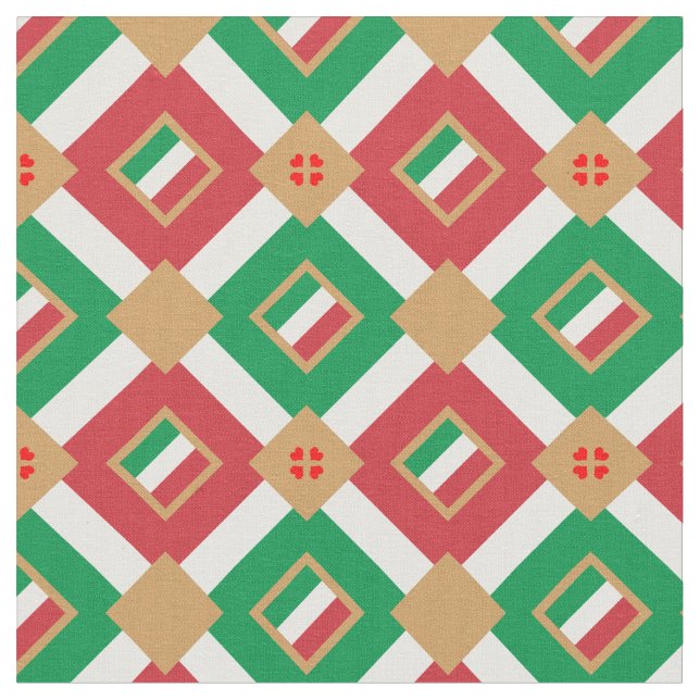 Flagga & Italien Trendig Fabric mode Tyg (Närbild)