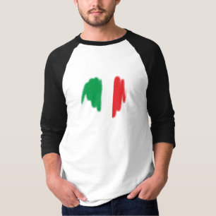 Flagga Italienska Färg Graffiti Heart T Shirt